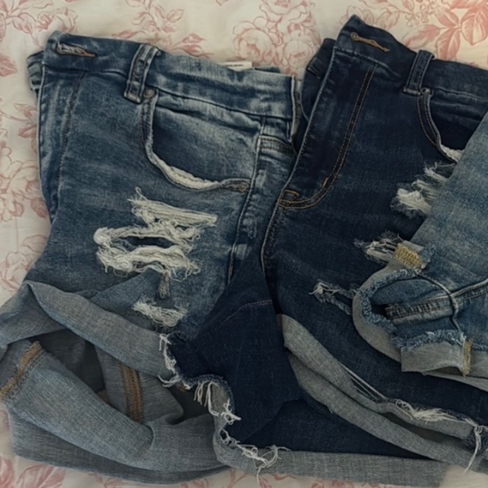 Distressed Denim Shorts duo